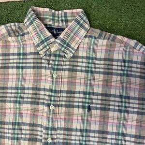 Vintage Ralph Lauren Blake Plaid Button Down Shirt, size Large